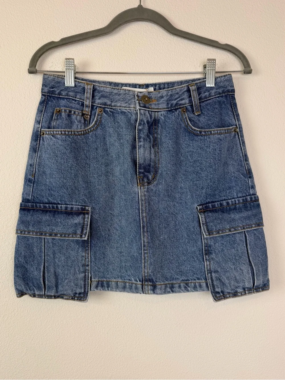 The Frankie Shop Taylor Denim Cargo Skirt Size Small